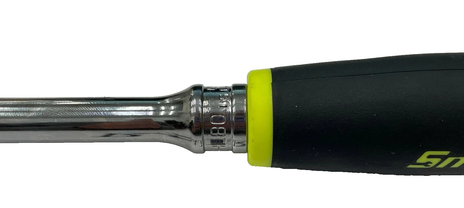 Snap-on Tools USA NEW 3/8″ Drive HIVIZ Soft Grip LONG Fixed Head Ratchet FHL80HV