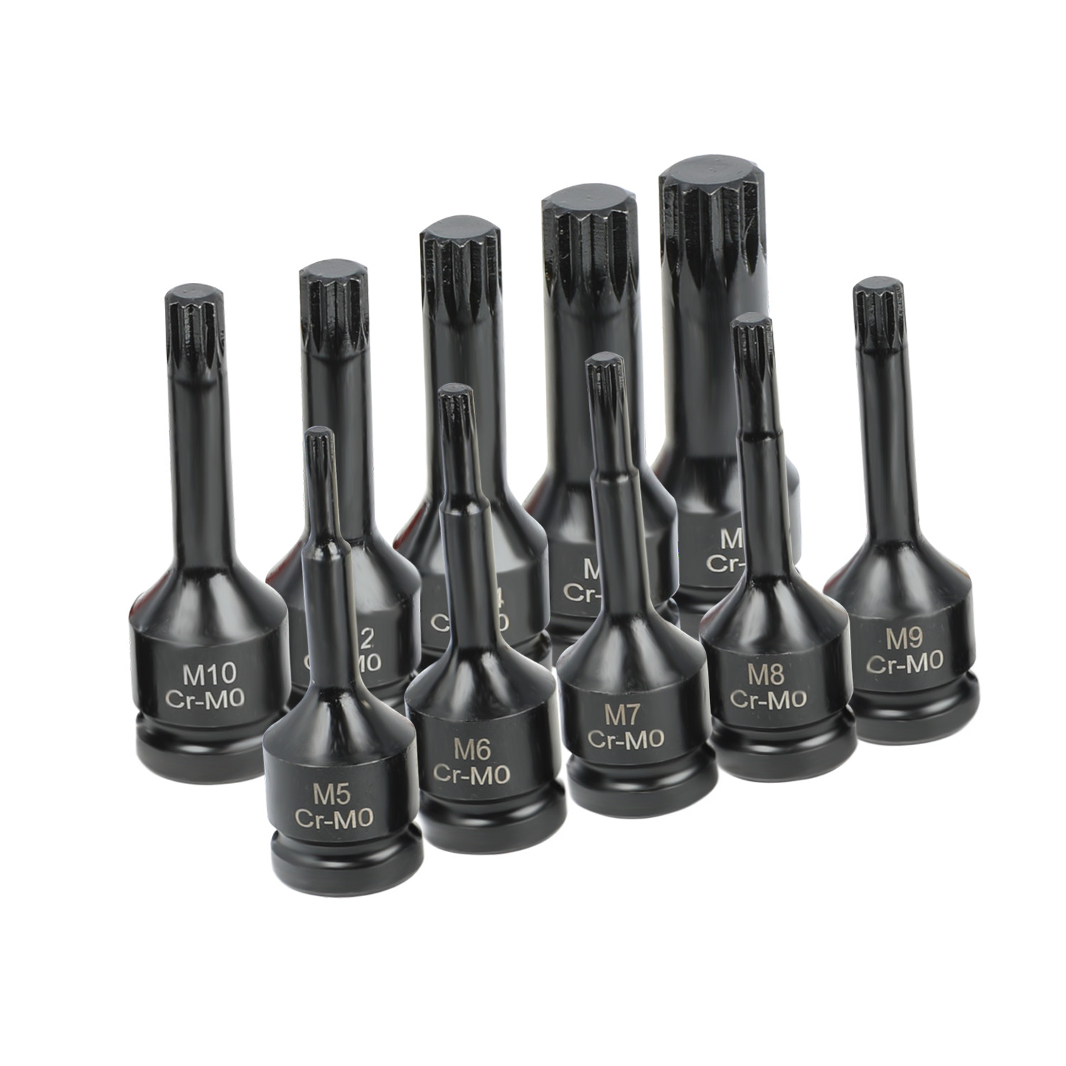 Impact Torx Star Socket Bit Set 1/2″ Sq Dr 10pc 78mm 99184 Cr-Mo Steel