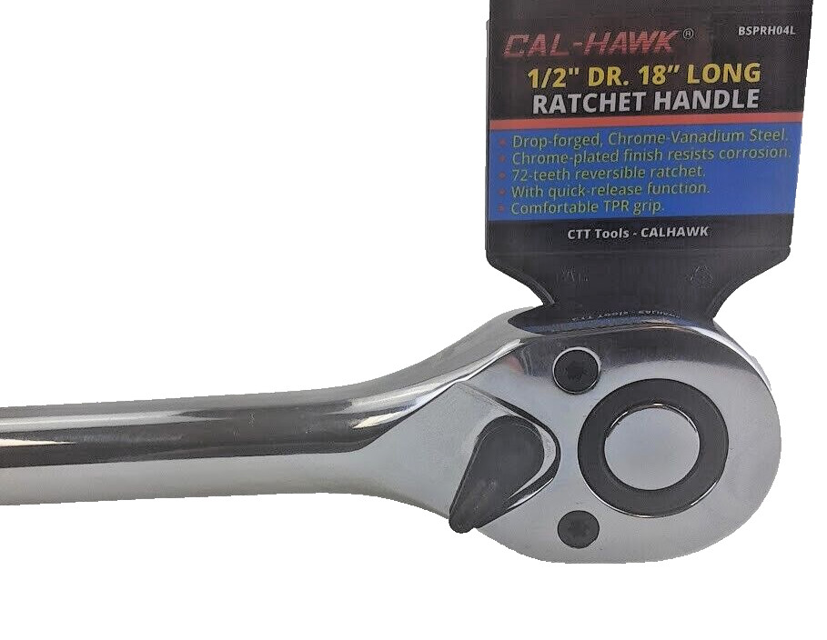 1/2″DR Head 18″ Long Quick-release Ratchet Wrench 72 Tooth Reversible Handle MIT