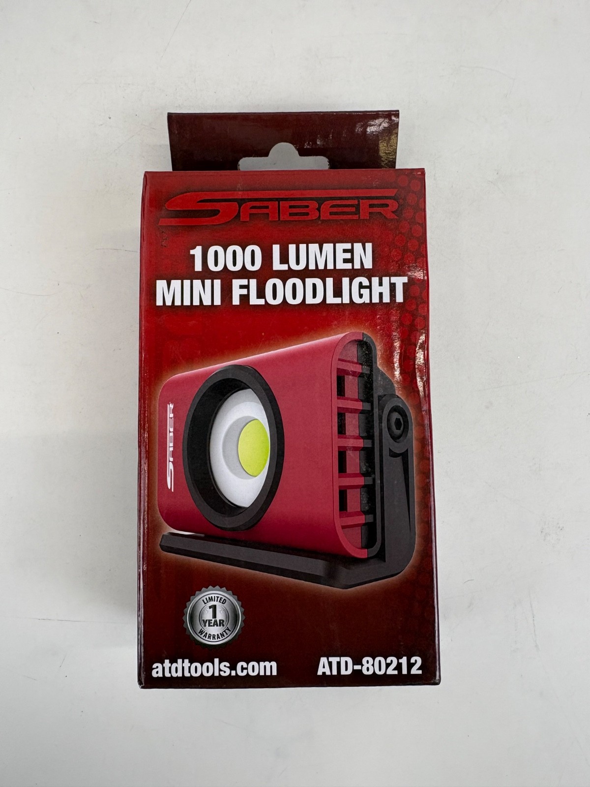ATD SABER 1000 Lumen Mini Rechargeable Flood Light Flashlight w/Mag Base #80212