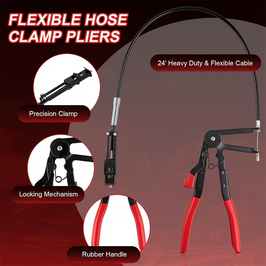 3+4piece hose clamp set, long-handled hose clamp tool remover, suitable for wate