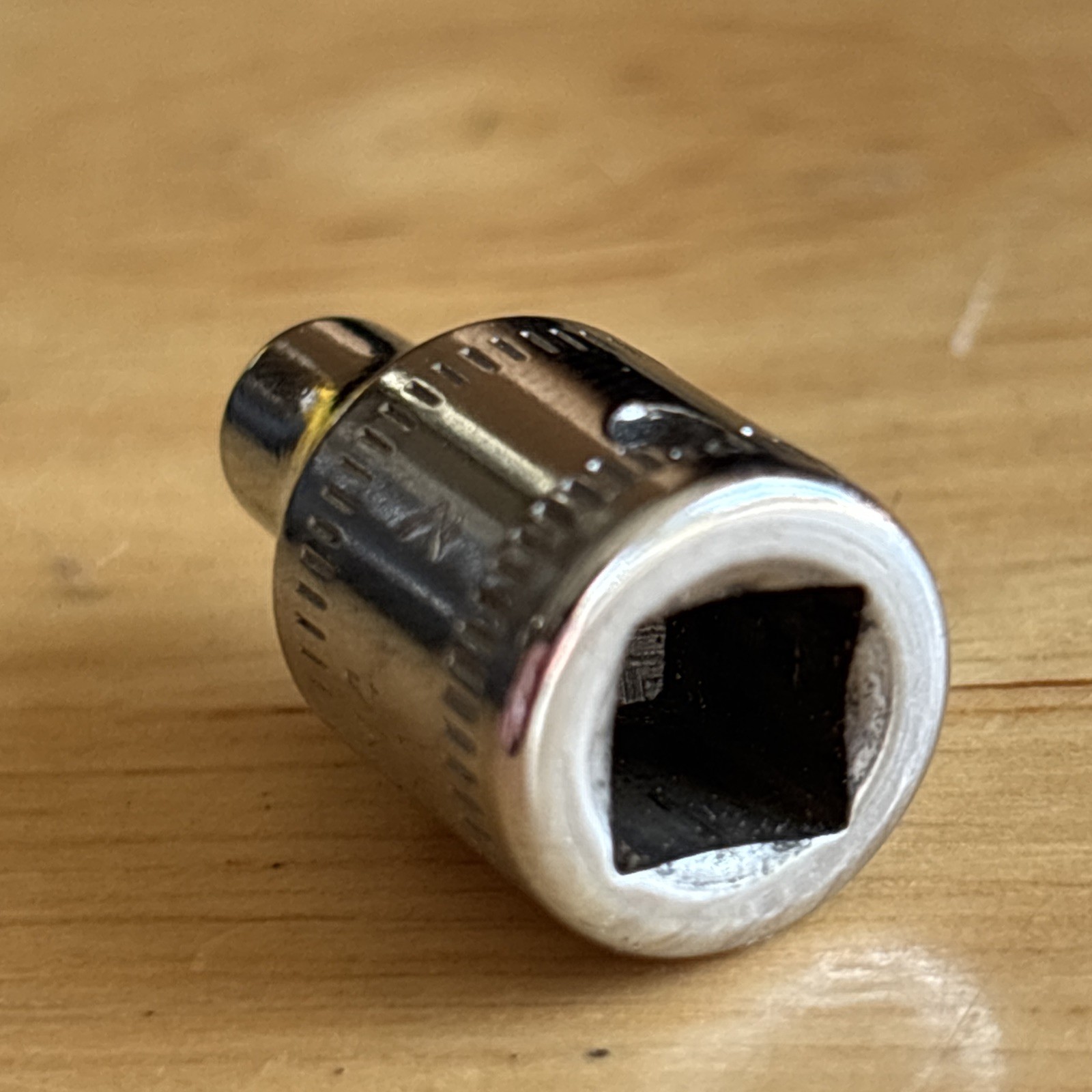 Snap On 4mm Shallow Socket 1/4″ Drive 6 Point TMM4 Vtg USA