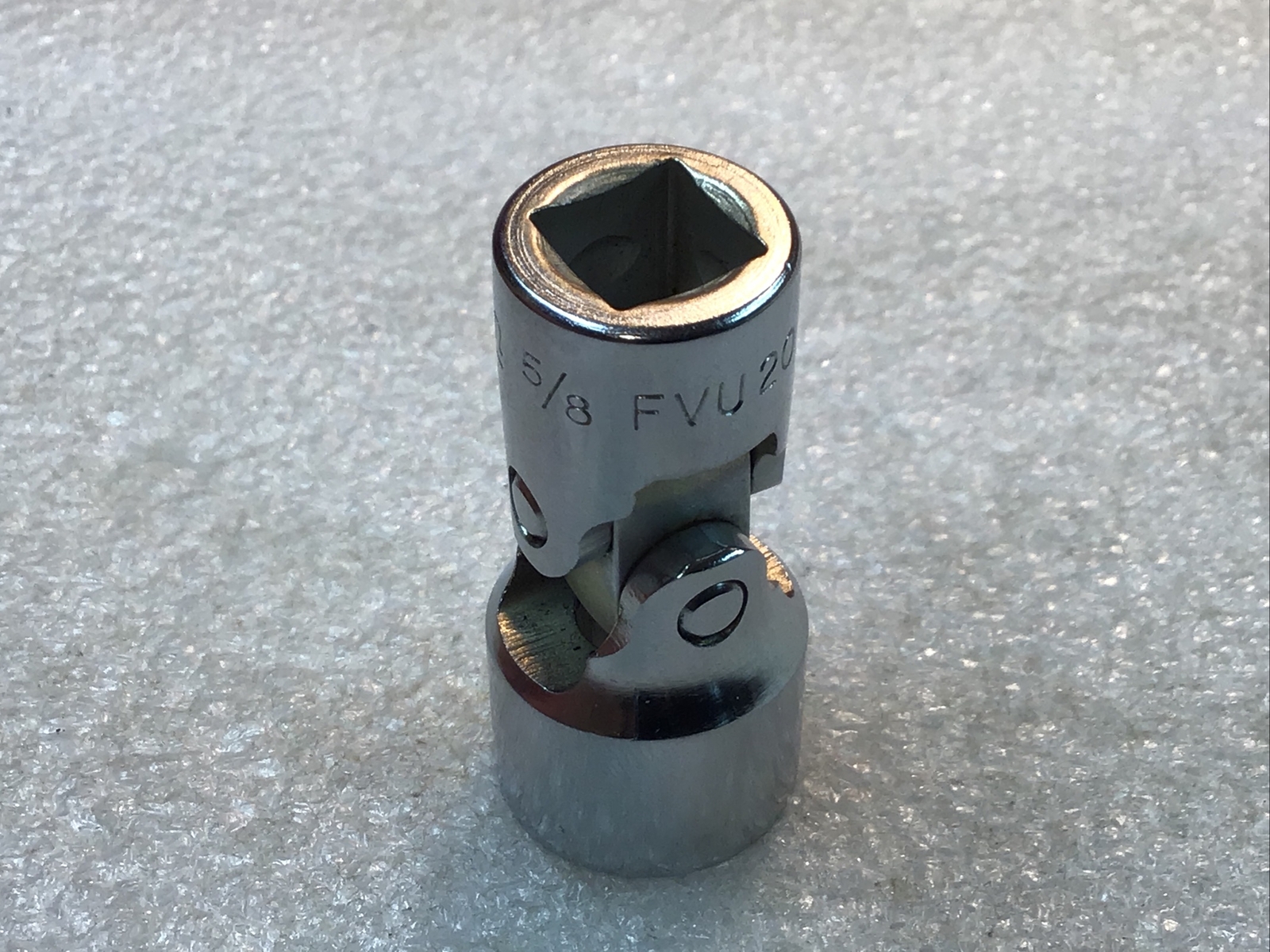 Snap On-#FVU20-5/8”, Chrome, 12Pt., 3/8” Dr., Wobble Socket, Underline Logo-NOS-