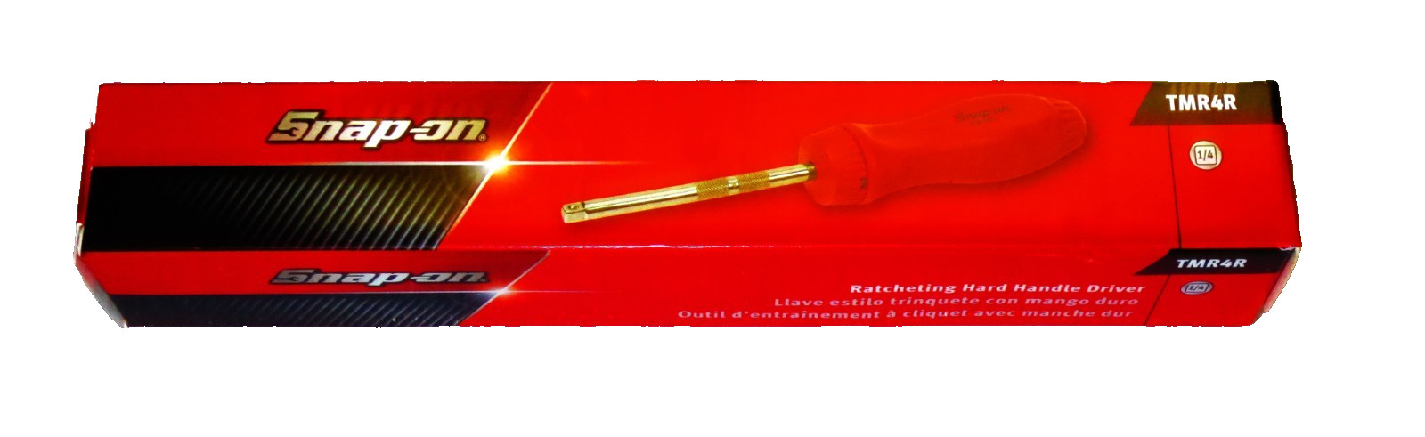 NEW Snap-on 1/4″ Drive Ratcheting Screwdriver ~ TMR4R *RED HARD HANDLE* NIB!