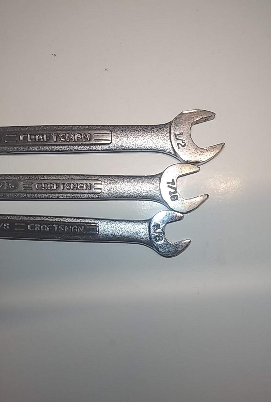 Craftsman-VV-Series 3pc SAE 12 Pnt Combination Wrench Set Made In USA