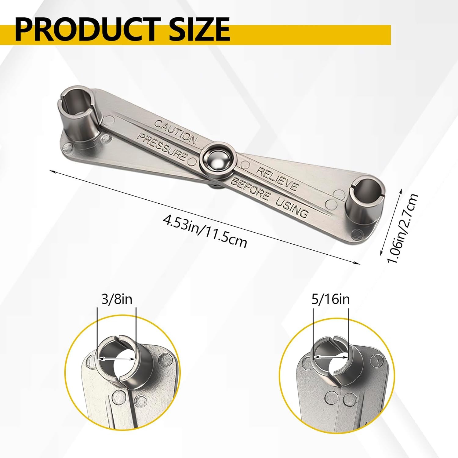 2 in 1 Fuel Line Disconnect Tool Set 3/8 and 5/16 Quick Release Wrench