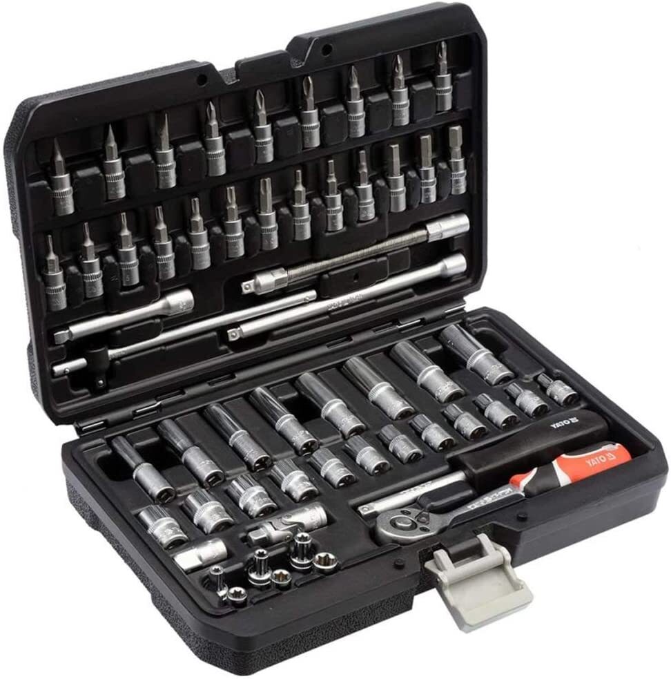 1/4″ Socket Set Ratchet 56pcs Yato Professional Tools Toolbox AS-DRIVE YT-14501