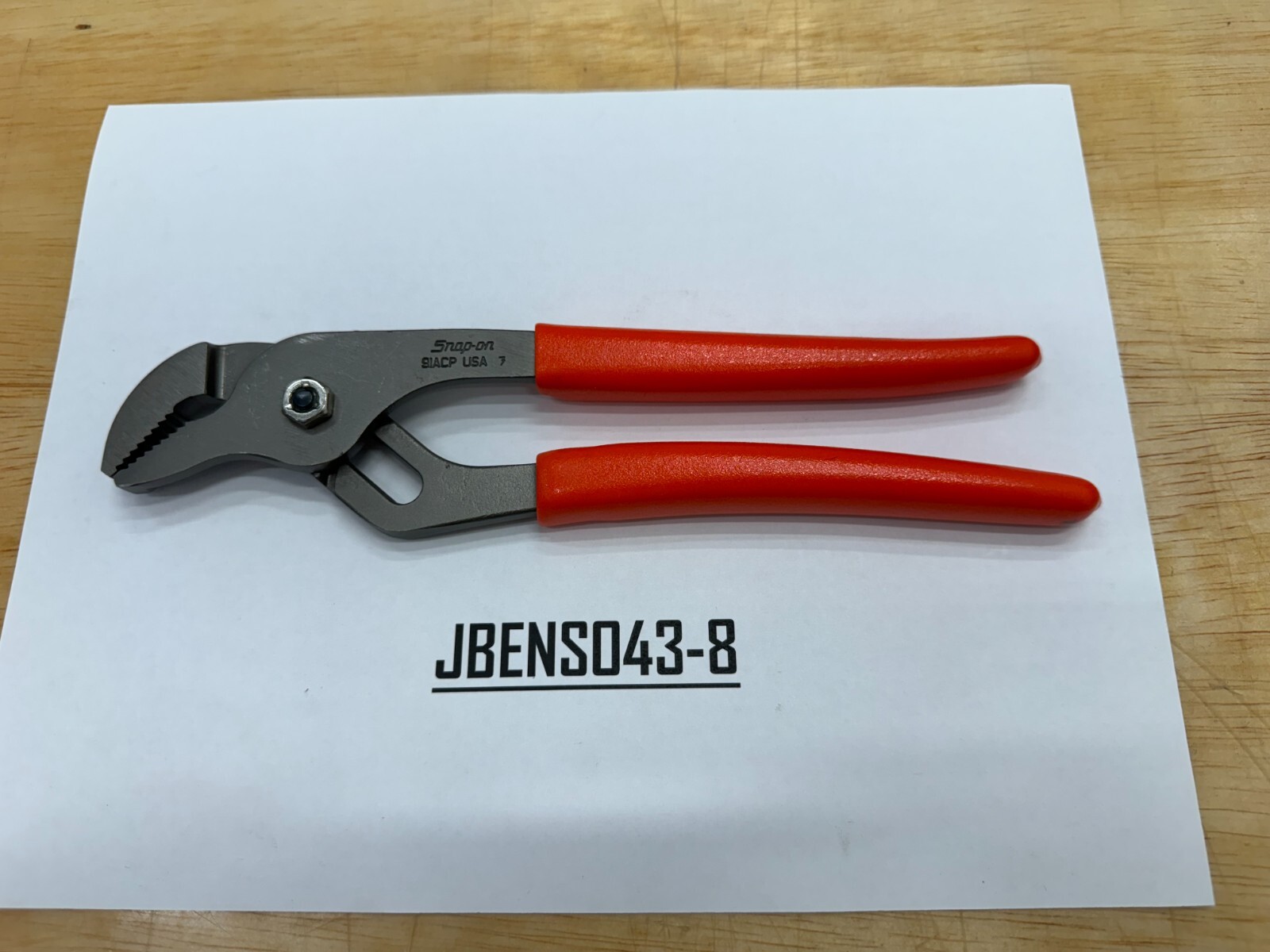 Snap-on Tools NEW ORANGE 9″ Adjustable Joint Interlocking Channel Pliers 91ACPO