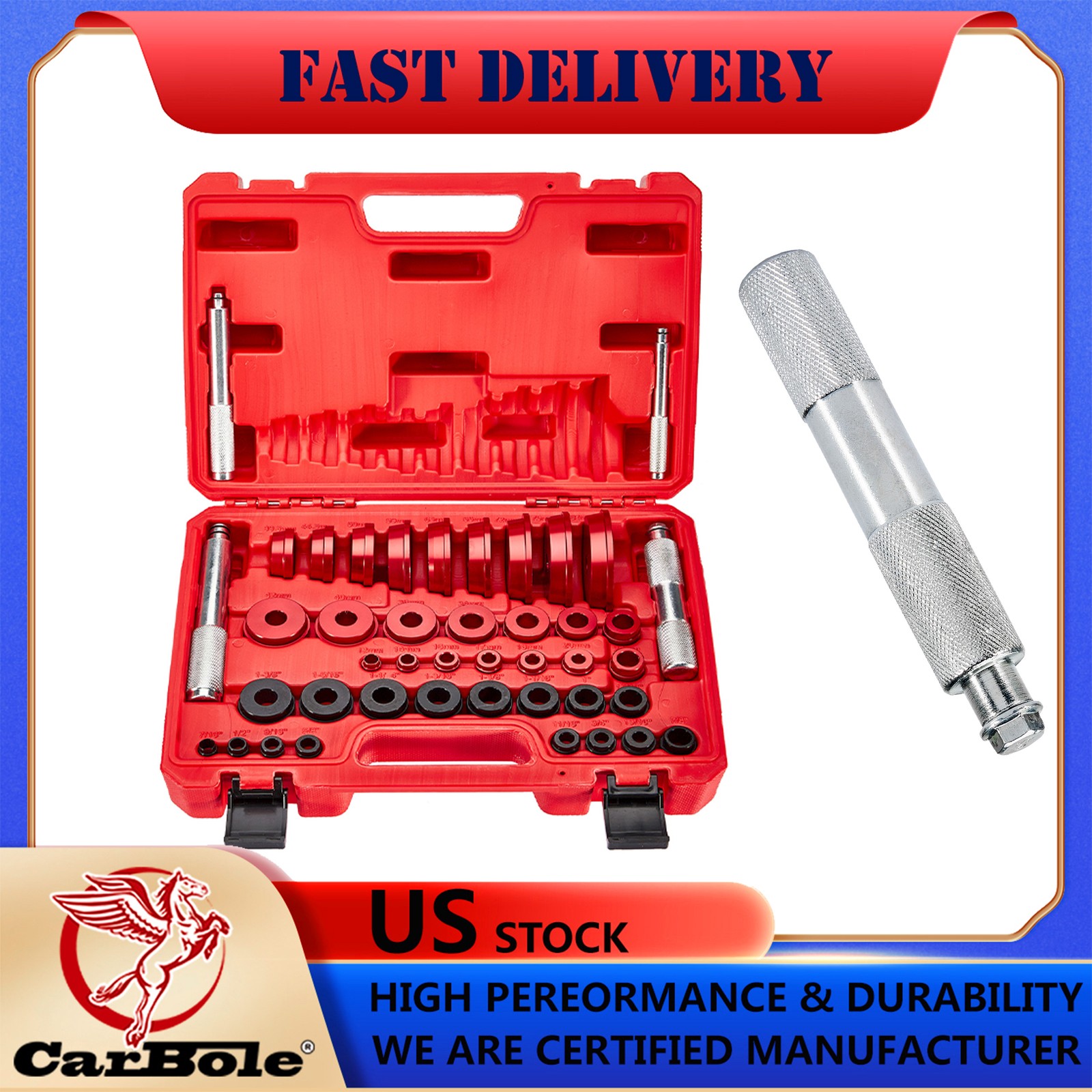 Bearing Press Kit Bushing Bearing Seal Driver Removal Tool Set 43 Pcs Case