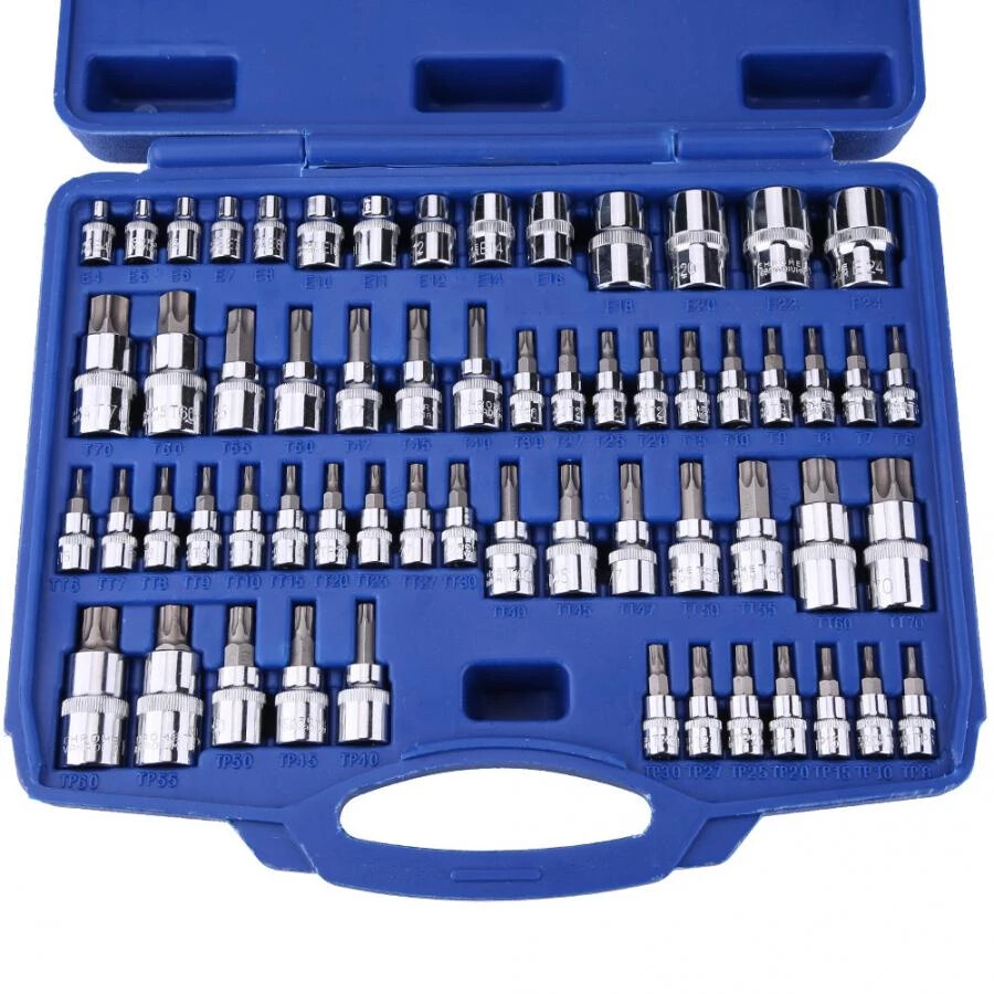 60Pcs Master Torx Socket Security Bit External Torx Plus Socket Set