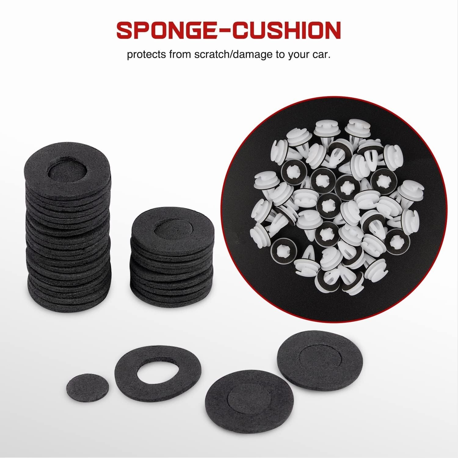 Nilight 50Pcs Door Trim Panel Retainer Clips 9mm Compatible with BMW#51411973500