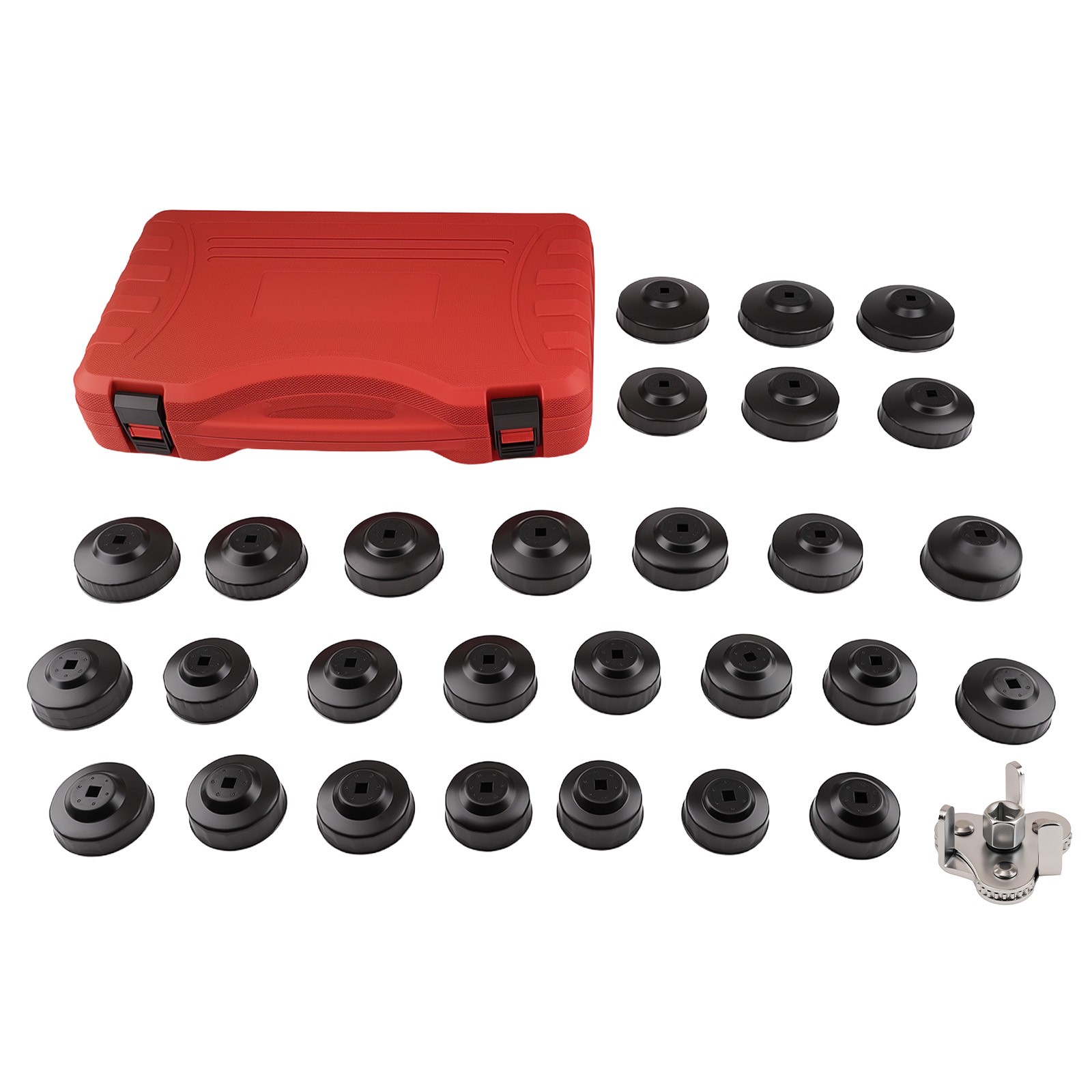 30pc Oil Filter Socket Kit for Auto Service Tool Set 65-120mm with Case