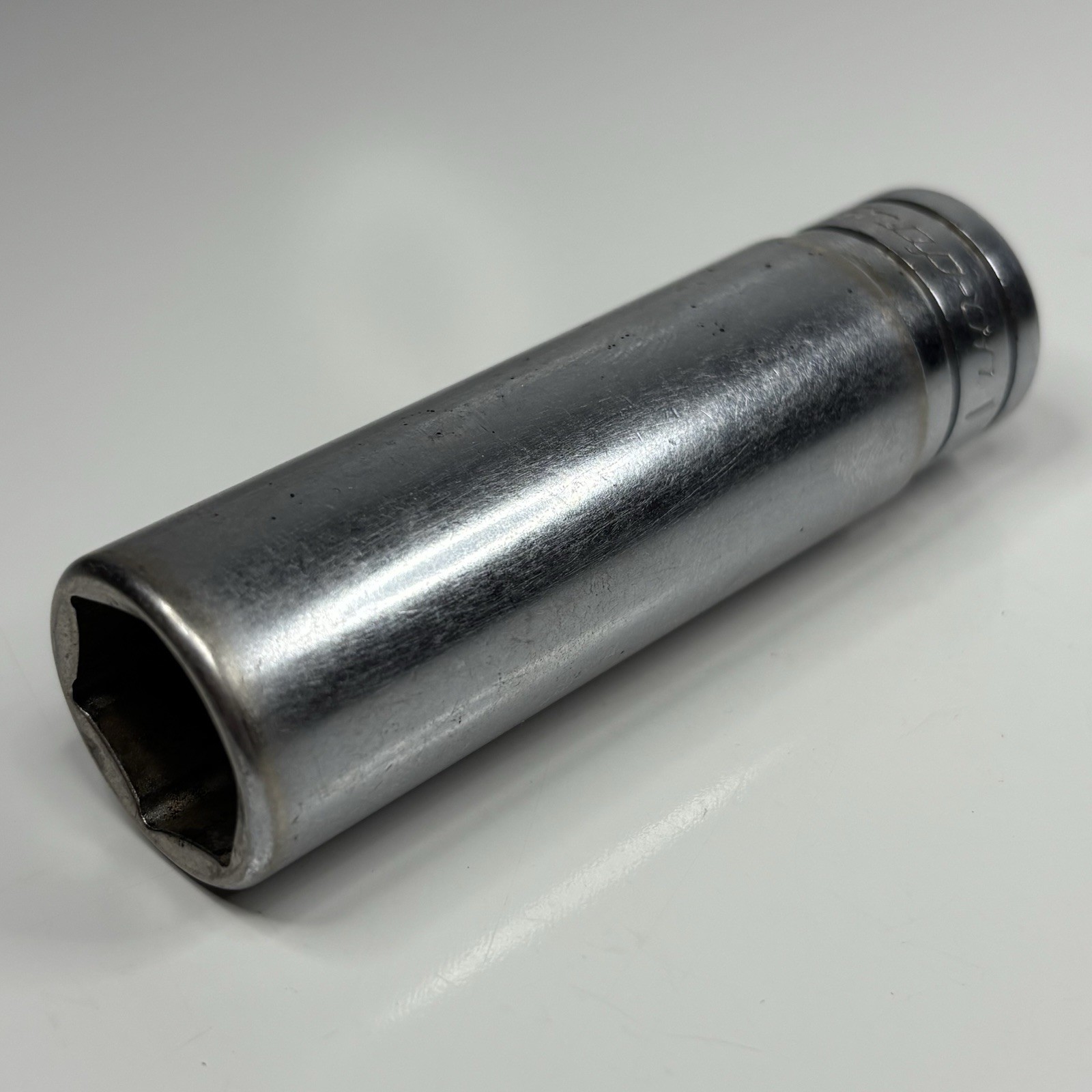 Snap On Tools TS221 1/2 Dr 6Pt SAE 11/16 Flank Dr Deep Chrome Socket USA 1994