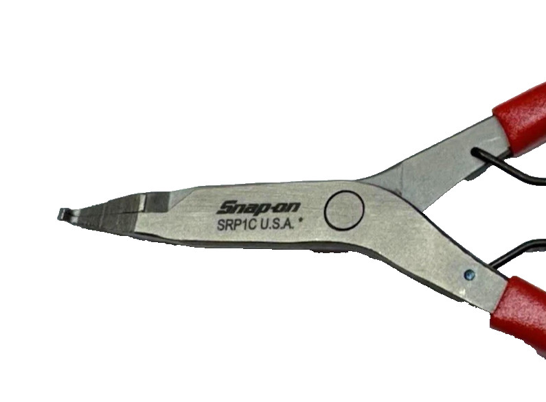Snap-On Tools RED 90° Angle Serrated Jaw Snap Ring Pliers SRP1C USA NEW