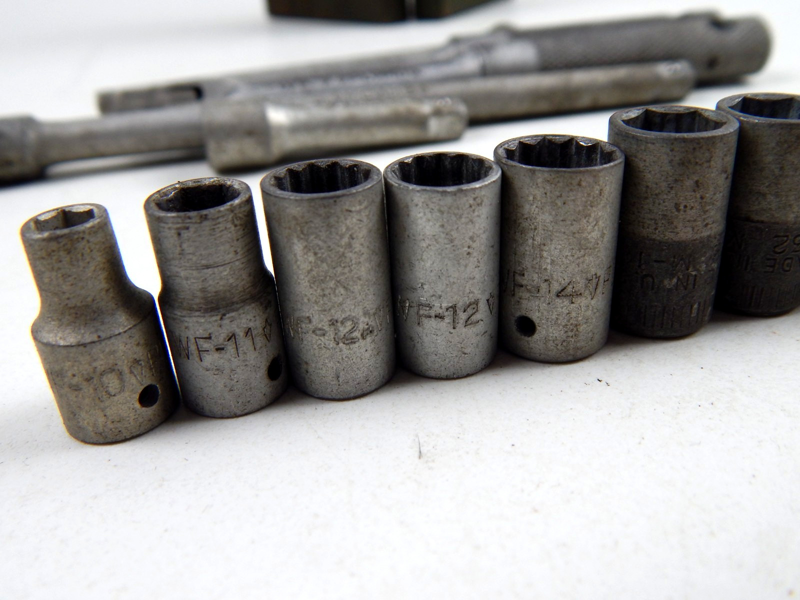 Vintage PLVMB Plomb Proto 1/4″ Drive SAE WWII Socket Set – Some Snap On SK Case