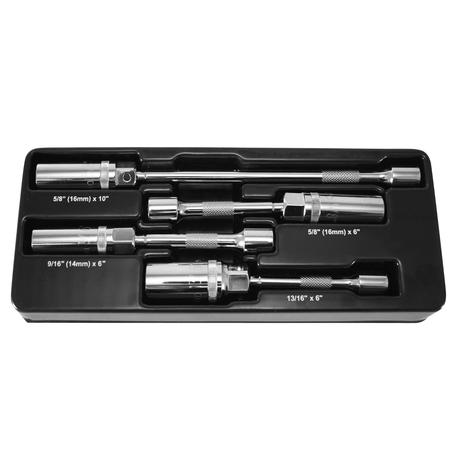 Universal Magnetic Spark Plug Socket Set – 9/16″, 14mm, 5/8″, 16mm, 13/16