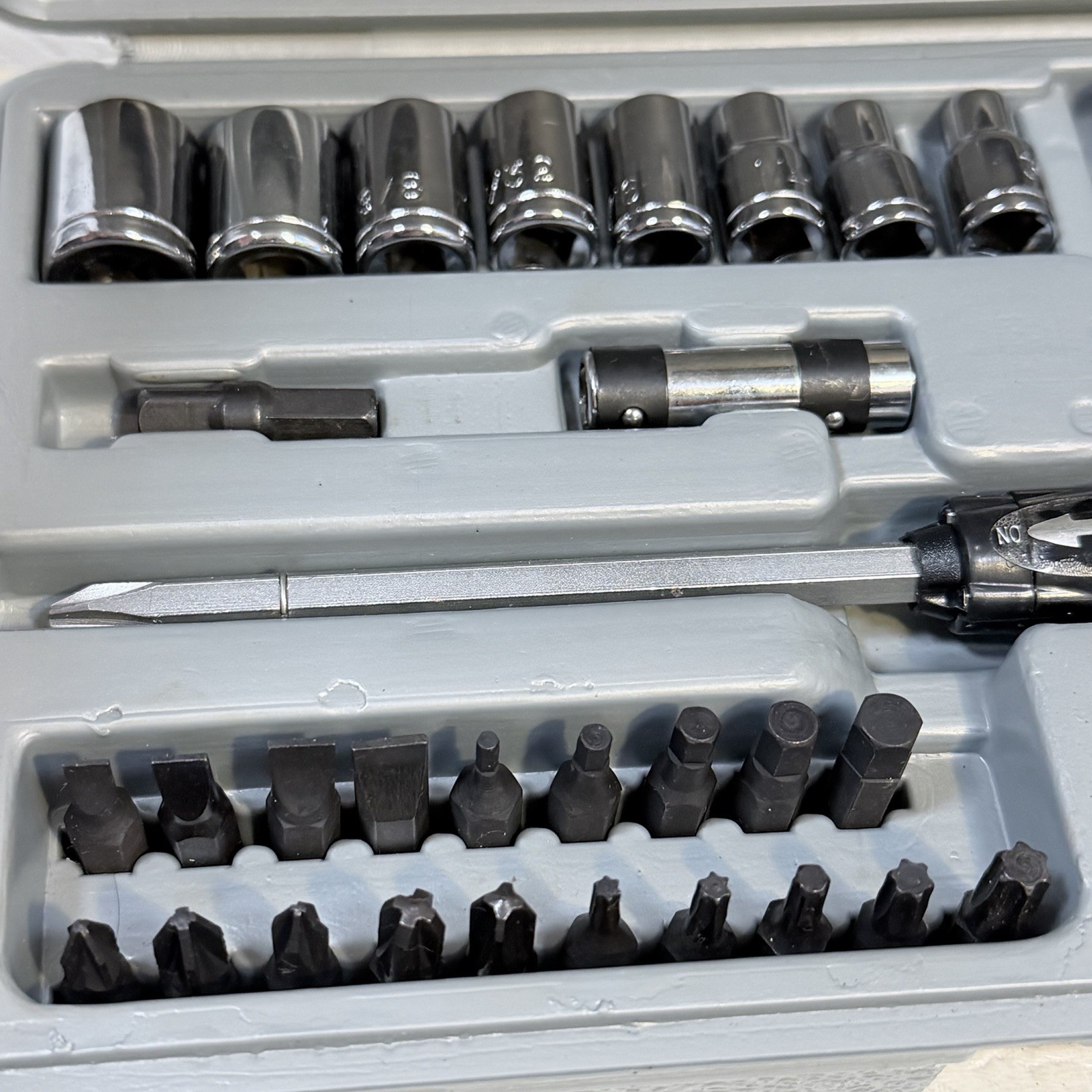 Vintage Tonyang Multi Tool Set Screwdriver w Screw Tips and Socket Set Taiwan
