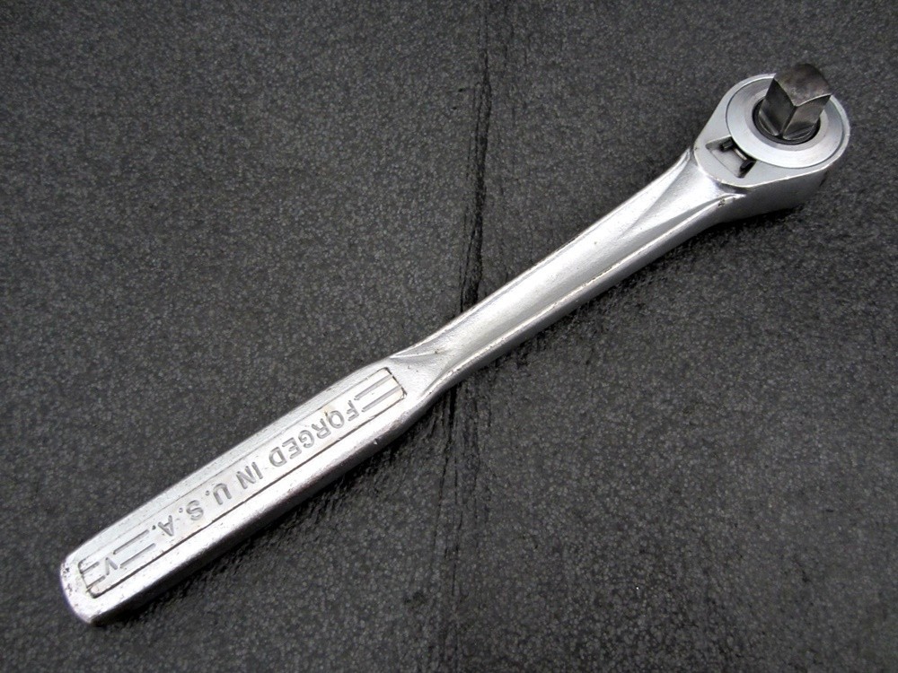Vintage Craftsman 1/2″ Drive Ratchet 44970 Oil Port =V= Flying V Made in USA