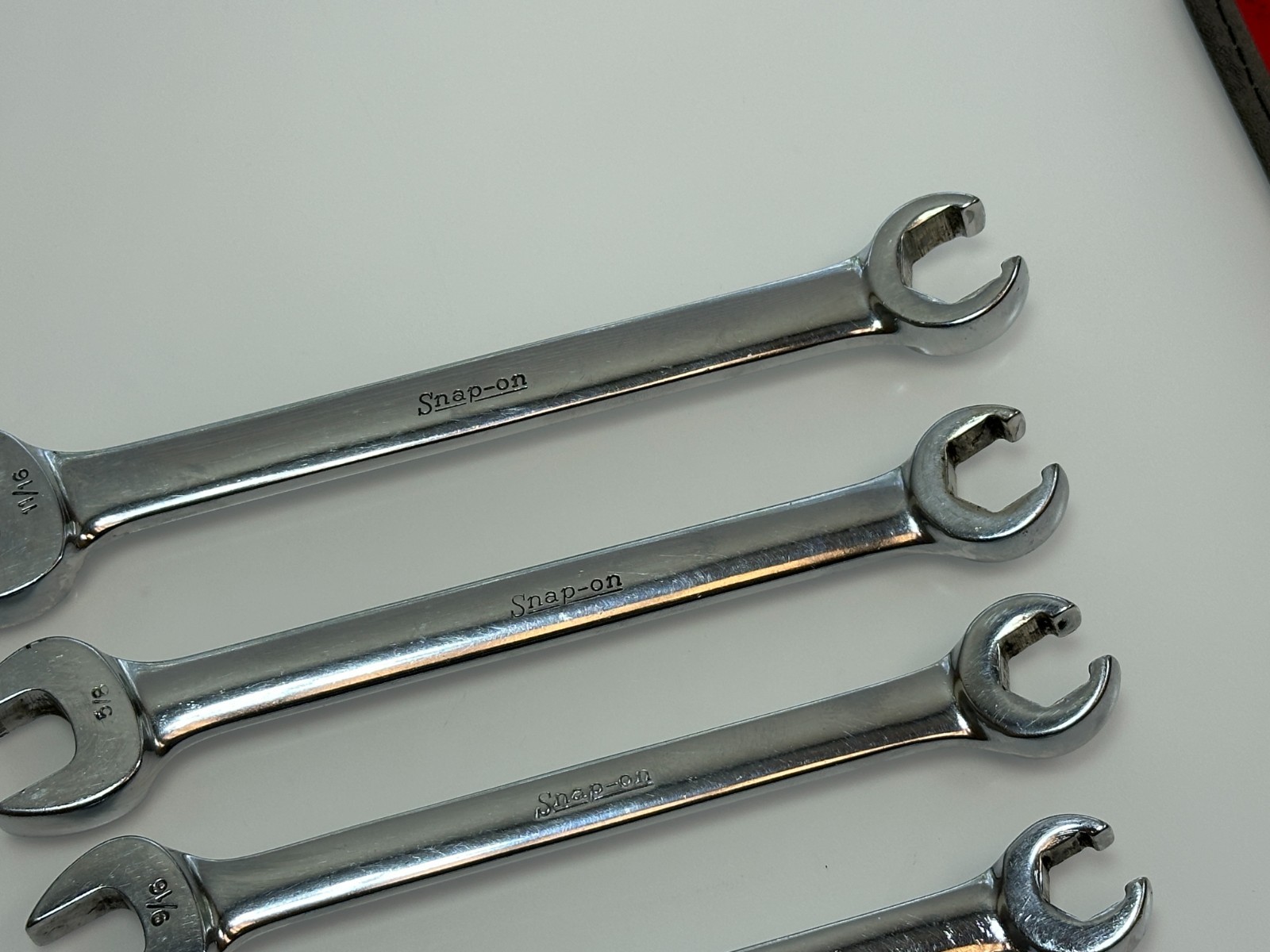 Snap-on Tools USA 6pc SAE 3/8-11/16” Open-End/Flare Nut Wrench Set, C50B RXS605