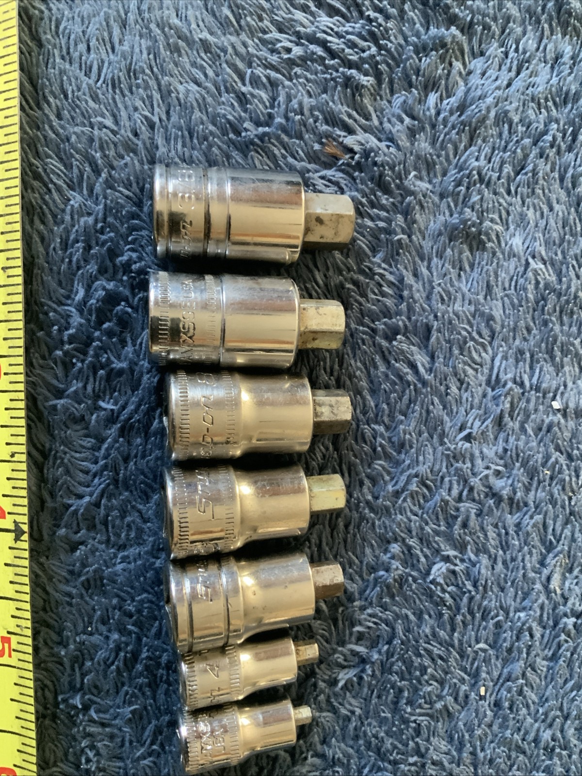 Snap On 3/8 And 1/4 Stubby Hex Sockets, Sae And Metric….see Descr Sizes…mmmm
