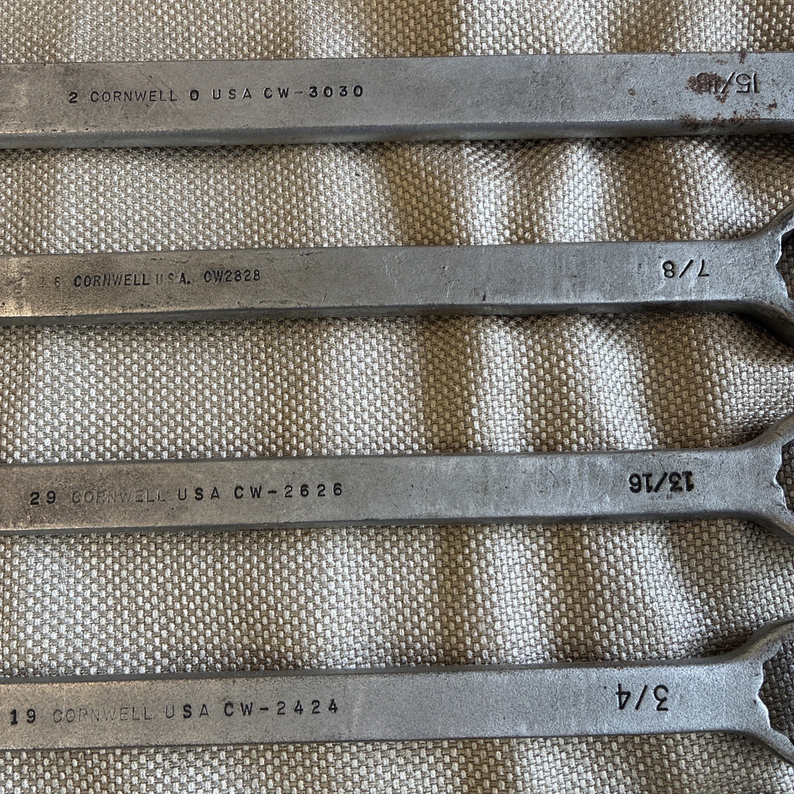 Vintage Cornwell Combination Wrench Set SAE *MADE IN USA* 10 Pieces