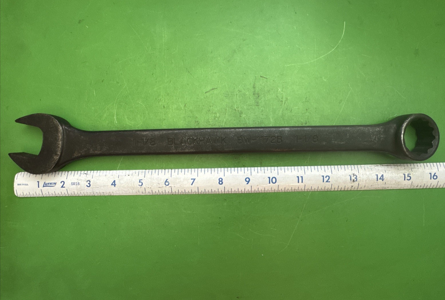Blackhawk USA 12 Point SAE 1-1/8″ Industrial Finish Combination Wrench BW-1172B
