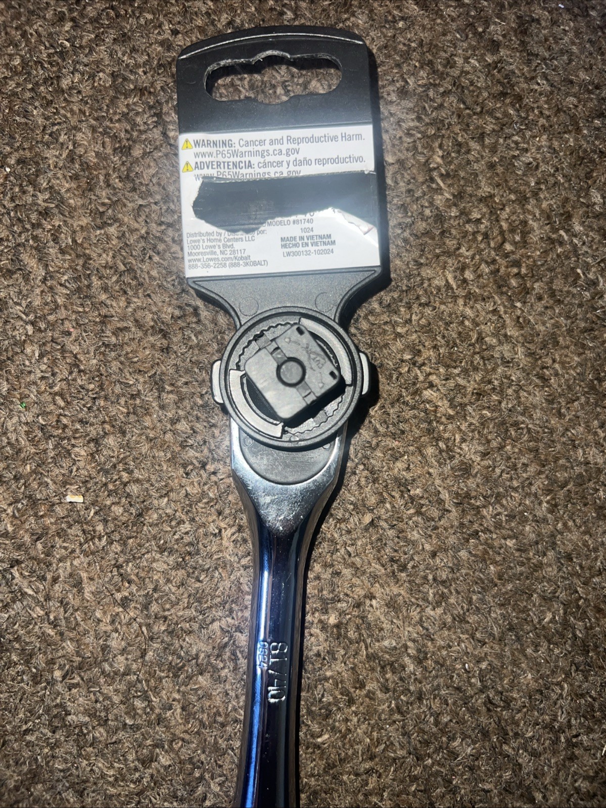 Kobalt #2958447 Comfort Grip Ratchet Drive 1/2-in Pro90