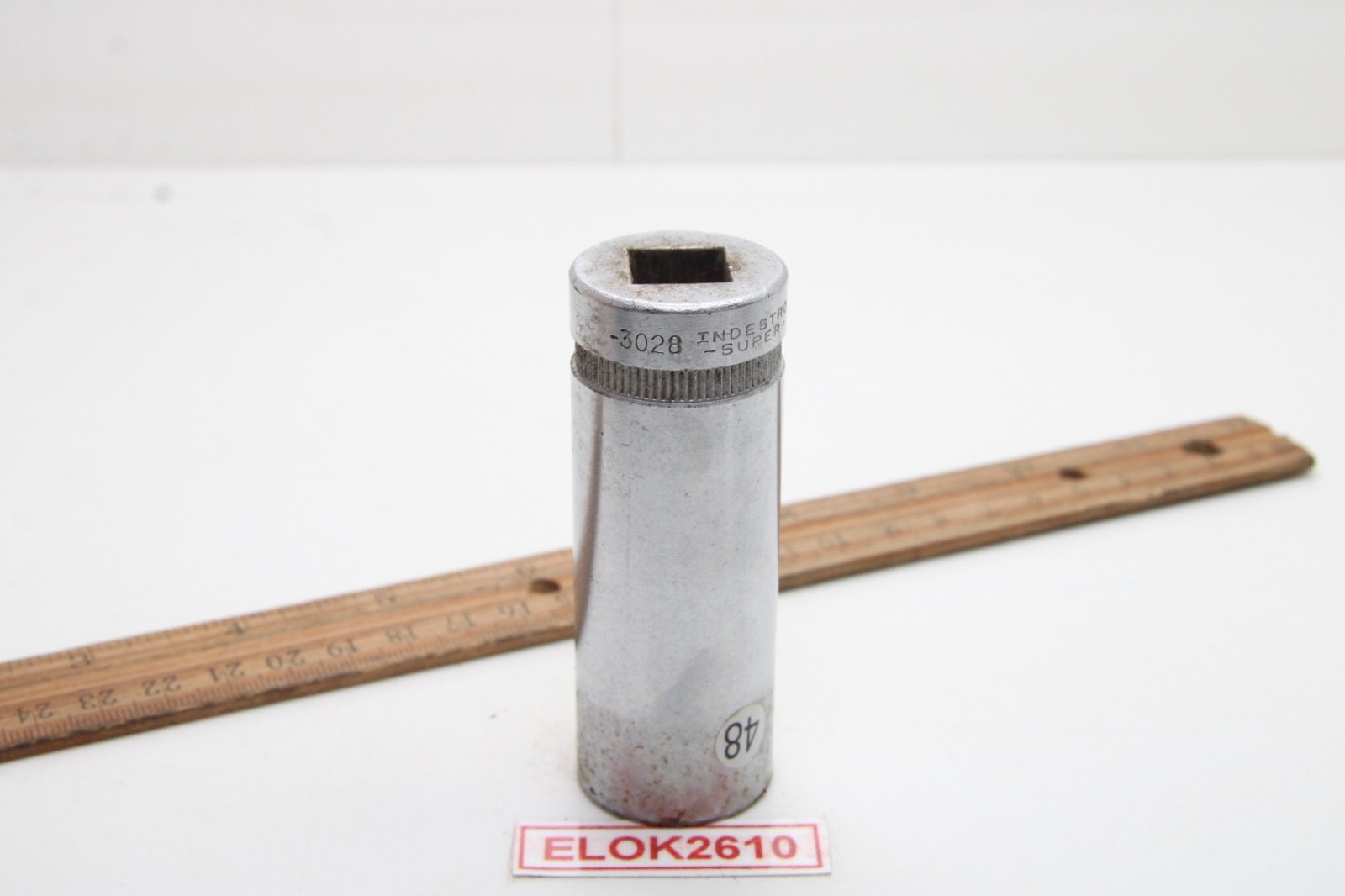 Indestro 3028 Super7/8″ 1/2″ Drive 12 Point SAE Chrome Deep Socket Socket USA