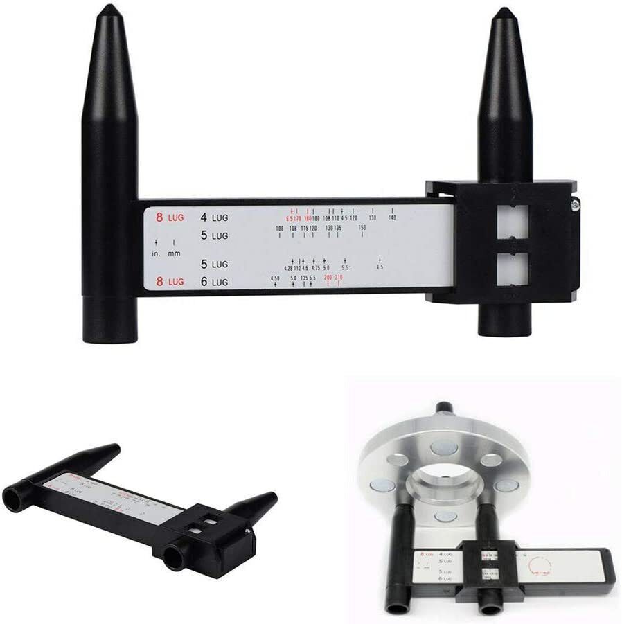 Wheel Bolt Stud Pattern Gauge Measurement 4 5 6 8 Lug Rims Holes Size Hand Tool❤