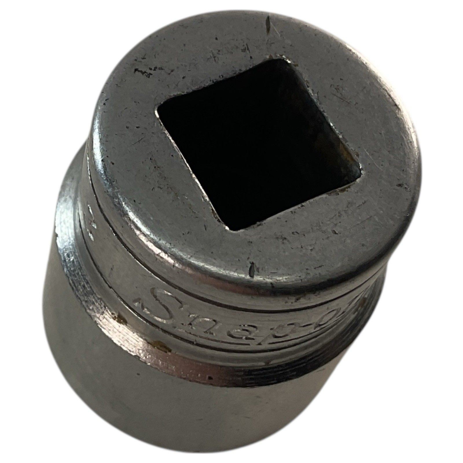 Snap-On Chrome Socket F-221 11/16″ SAE 12pt 3/8″ Drive Shallow USA Mechanic Tool