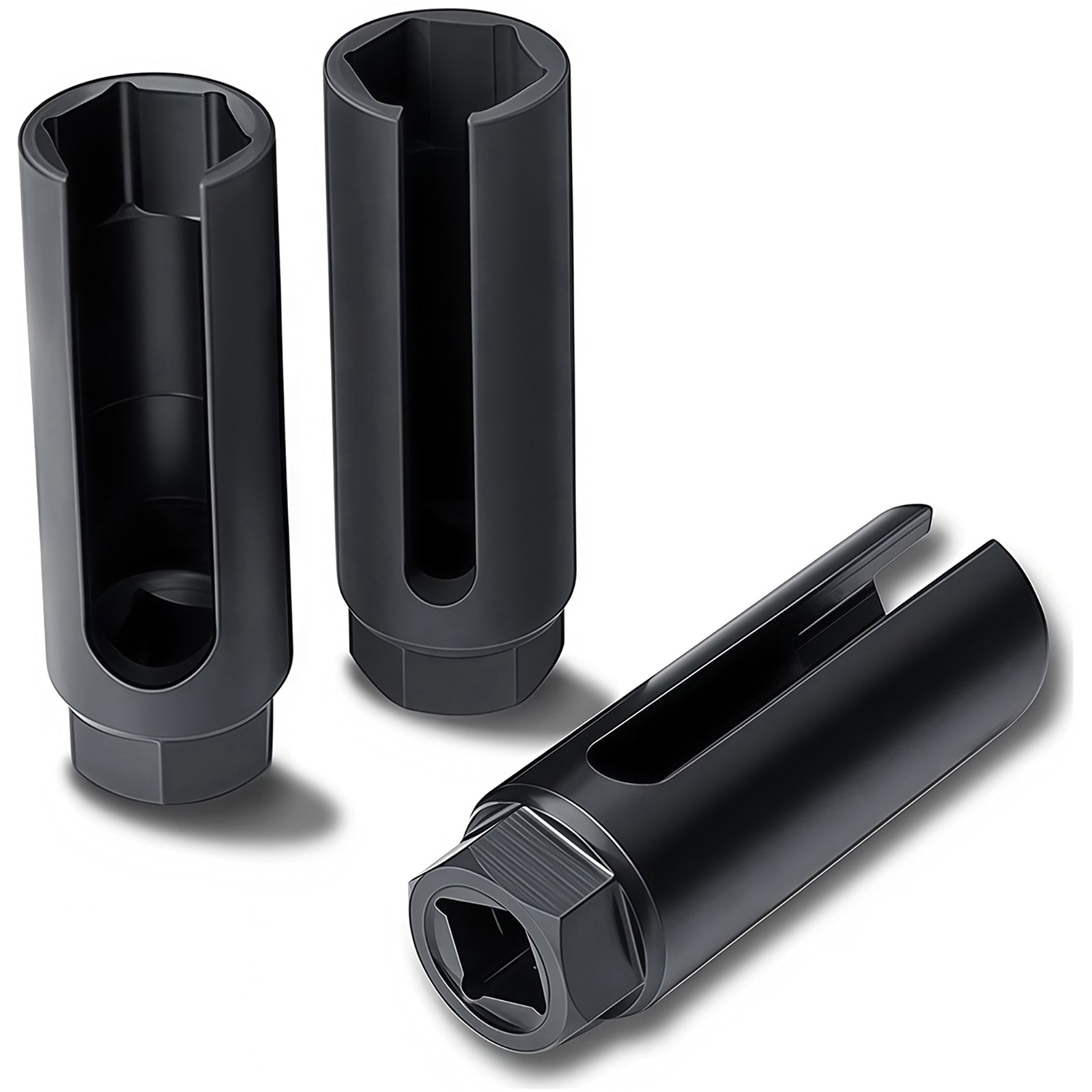 4pcs O2 Oxygen Sensor Socket Wrench Removal Tool 3/8″ 1/2″ Drive x 7/8″ 22mm Set