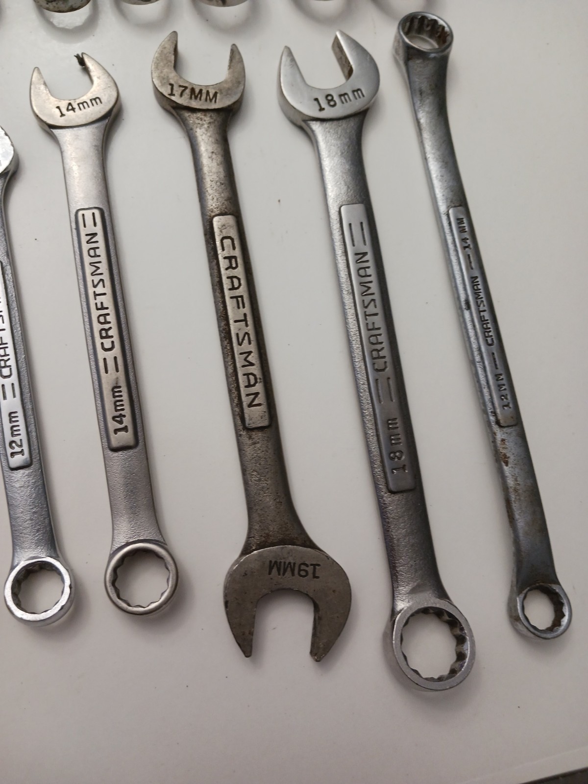 Craftsman Wrenches Sae,Metric Various Sizes Lot Of 37