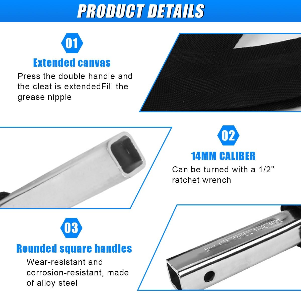 ZIMISI Nylon Strap Oil Filter Wrench, 1/2″ Drive Strap Wrench, Heavy Duty Oil…