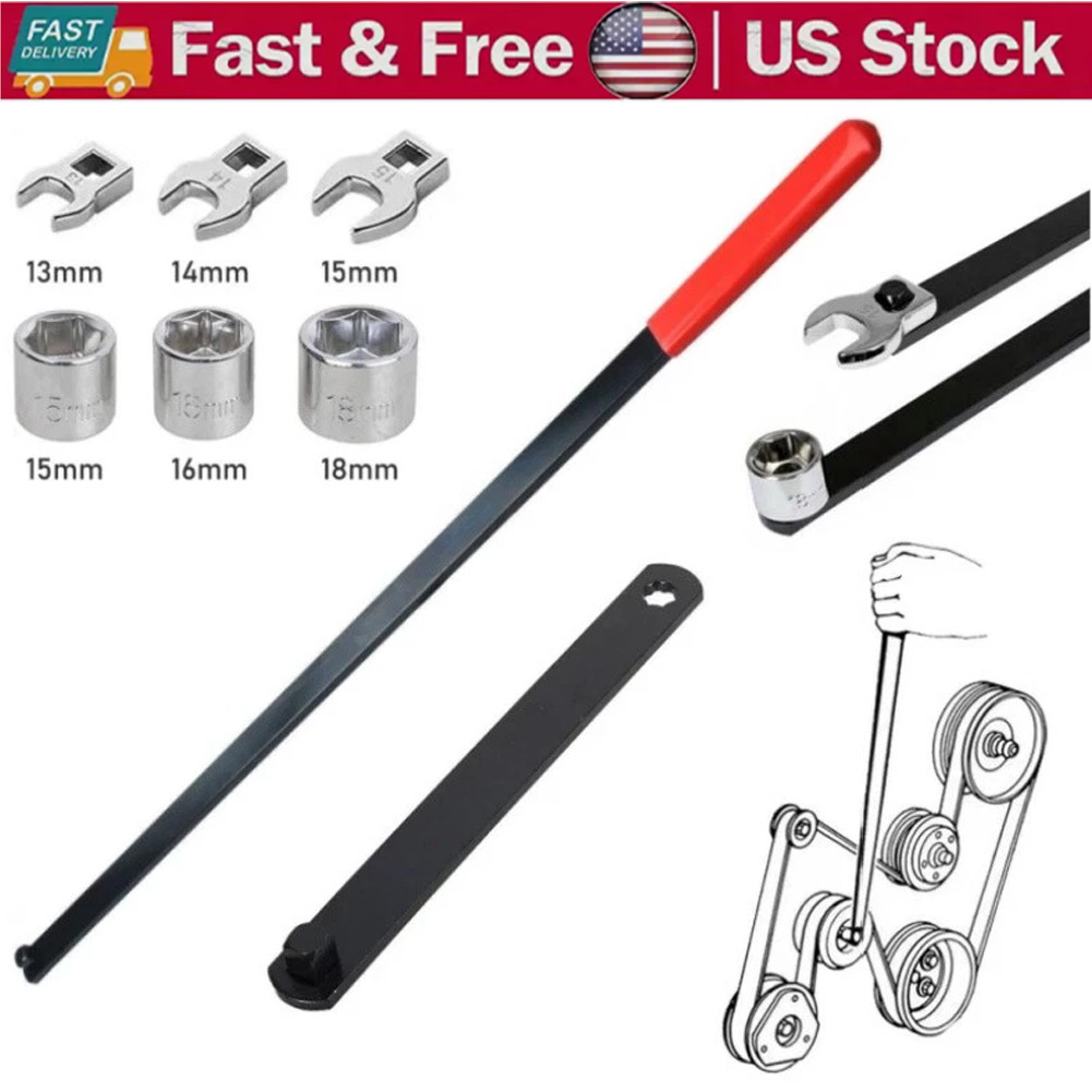 8pc Serpentine Belt Tool Set 3/8″ Pulley Wrench Installation Removal Tool