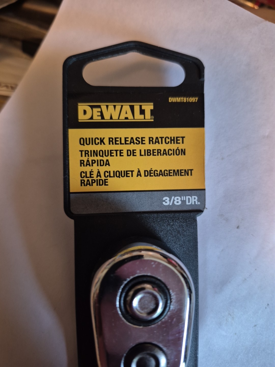 DEWALT QUICK RELEASE RATCHET [DWMT81097] 3/8» DRIVE NEW
