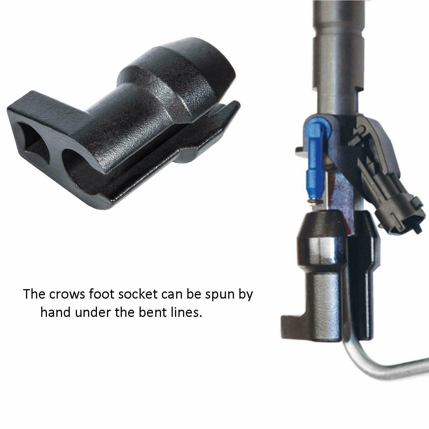 Fuel Injector Socket Set 17 mm 12 point Injector Line Removal Tool to Sl11400