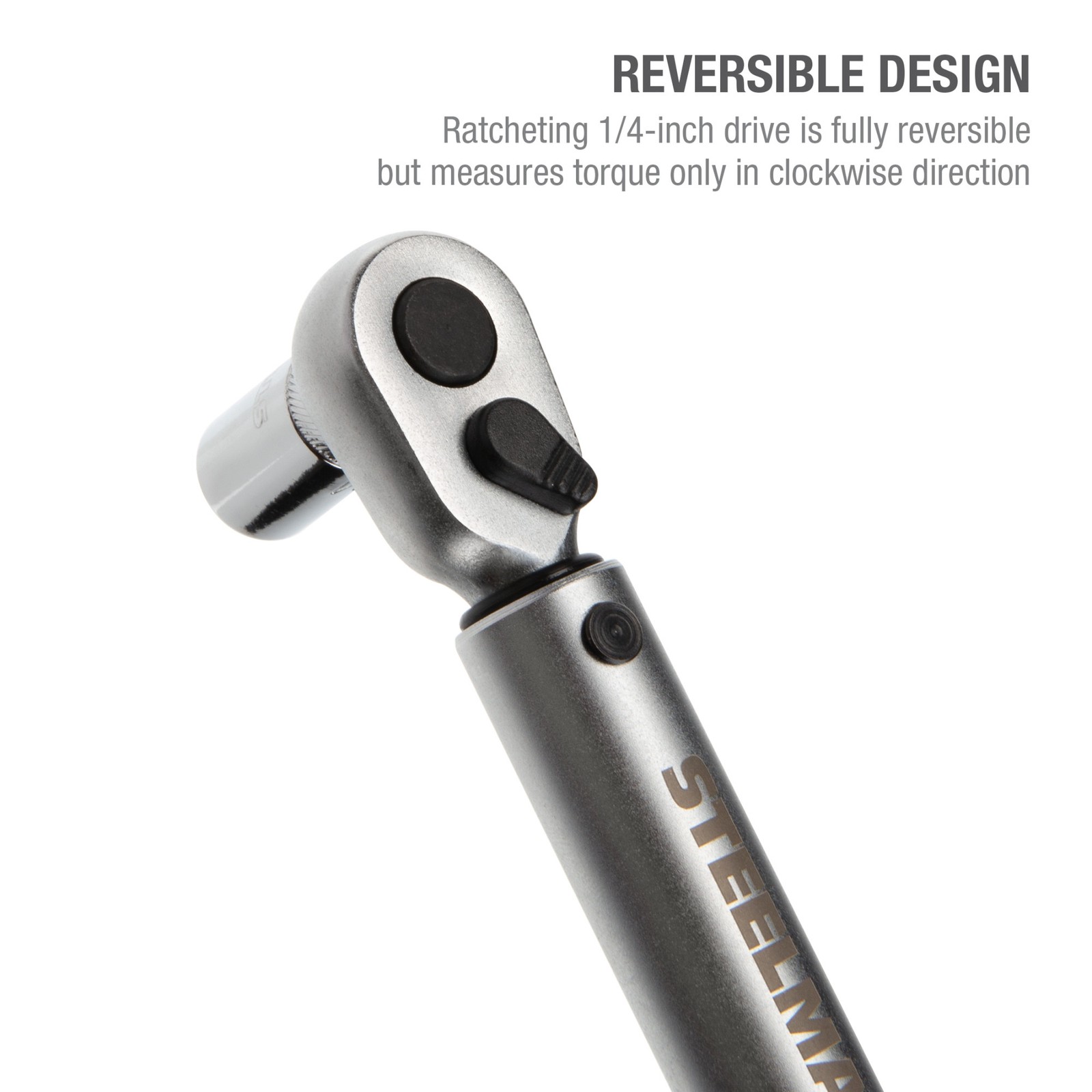 Steelman 1/4 in. Drive Adjustable Torque Wrench, 30 to 150 Inch Pounds 96196-B