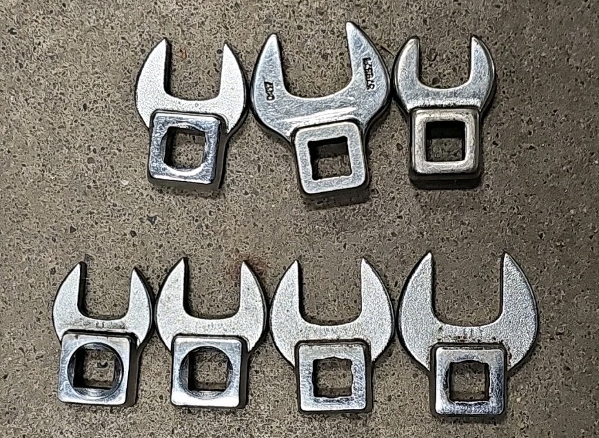 Sk Tools Set Of Crowfeet 5- 3/8 Drive Crowfoot Wrench + 2 Others