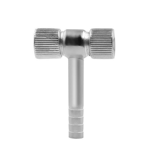 On-the-go Inflation T-Type Air Nozzle Dual-end Design Alloy Metal Construction
