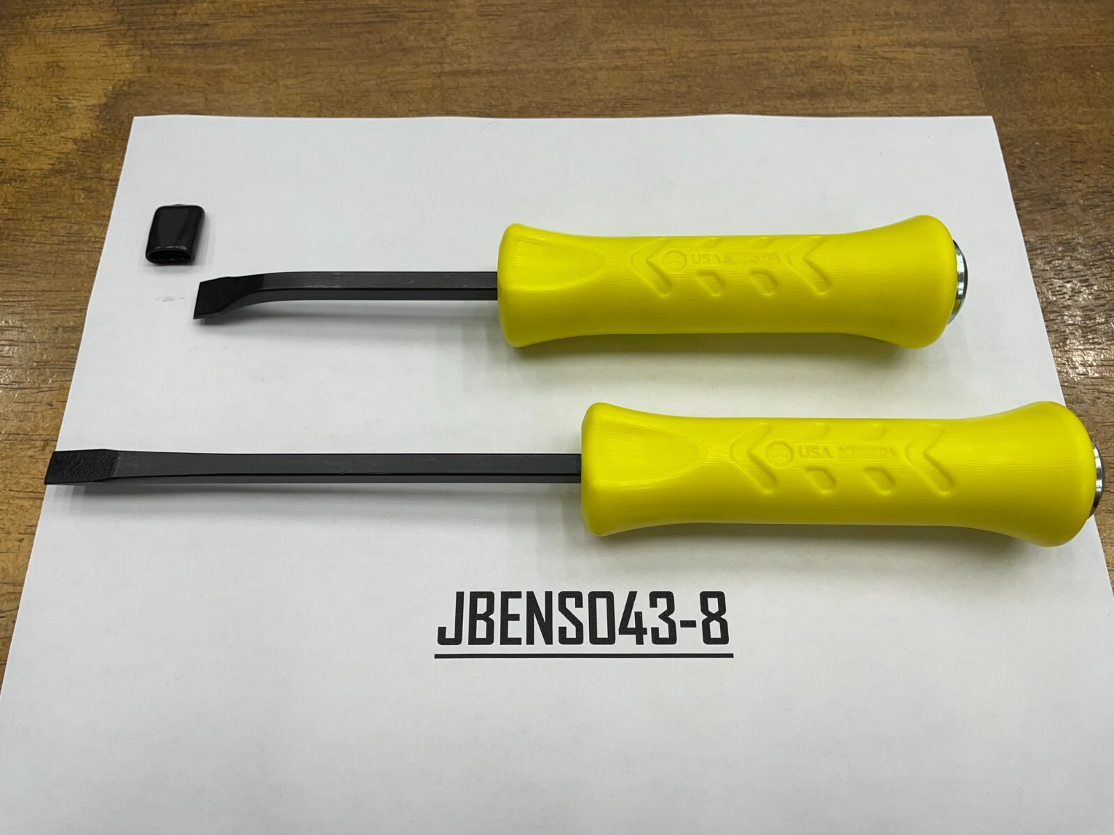 Snap-on Tools USA NEW 2pc HI-VIZ Hard Grip Straight & Bent Striking Prybar Set