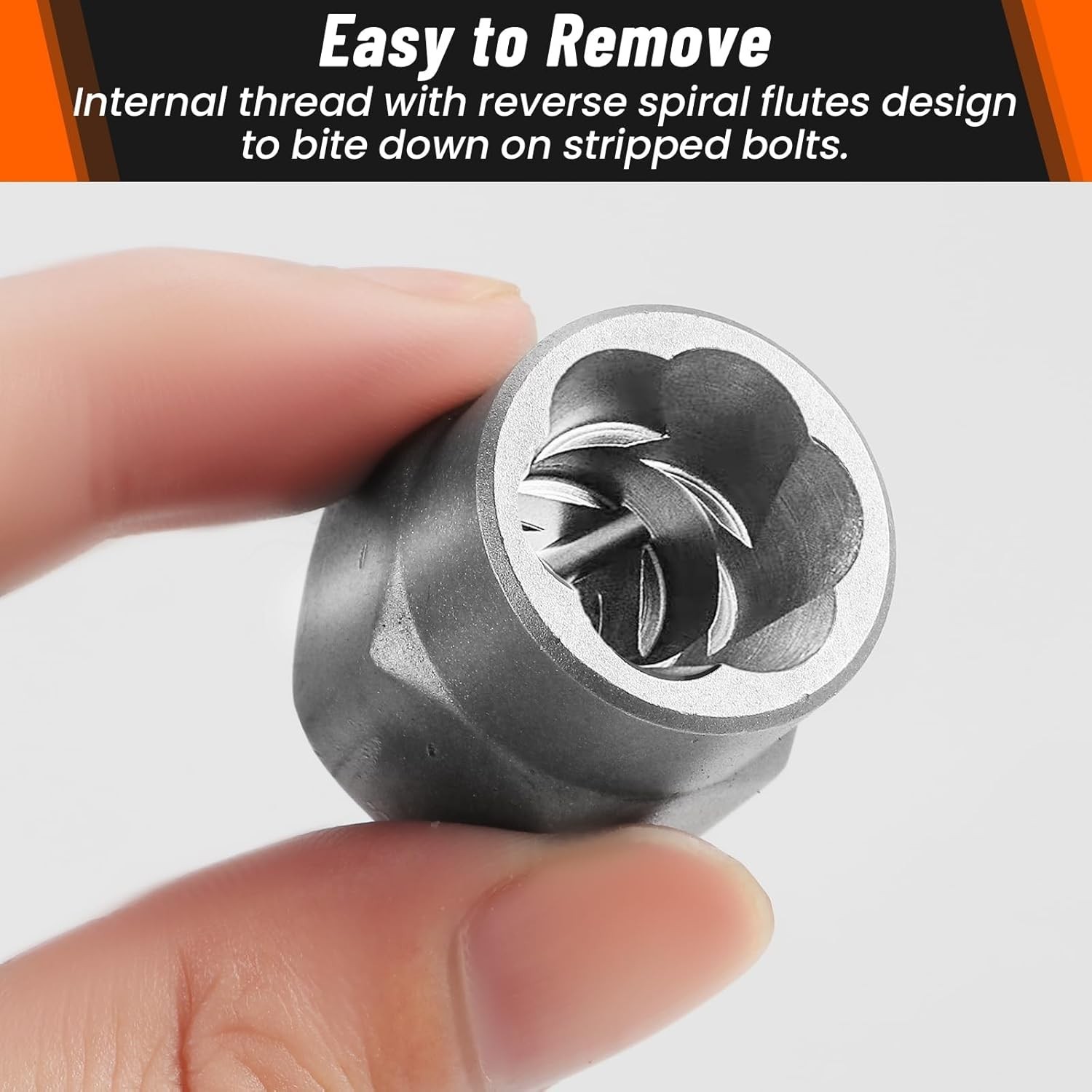 Bolt Extractor Kit, 14PCS Easy Out Stripped Lug Nut Removal Set with 3/8-Inch..