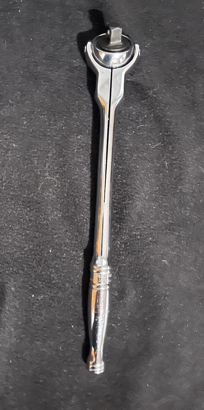 SNAP ON #F748 3/8″ DRIVE 10″ SWIVEL HEAD CHROME RATCHET