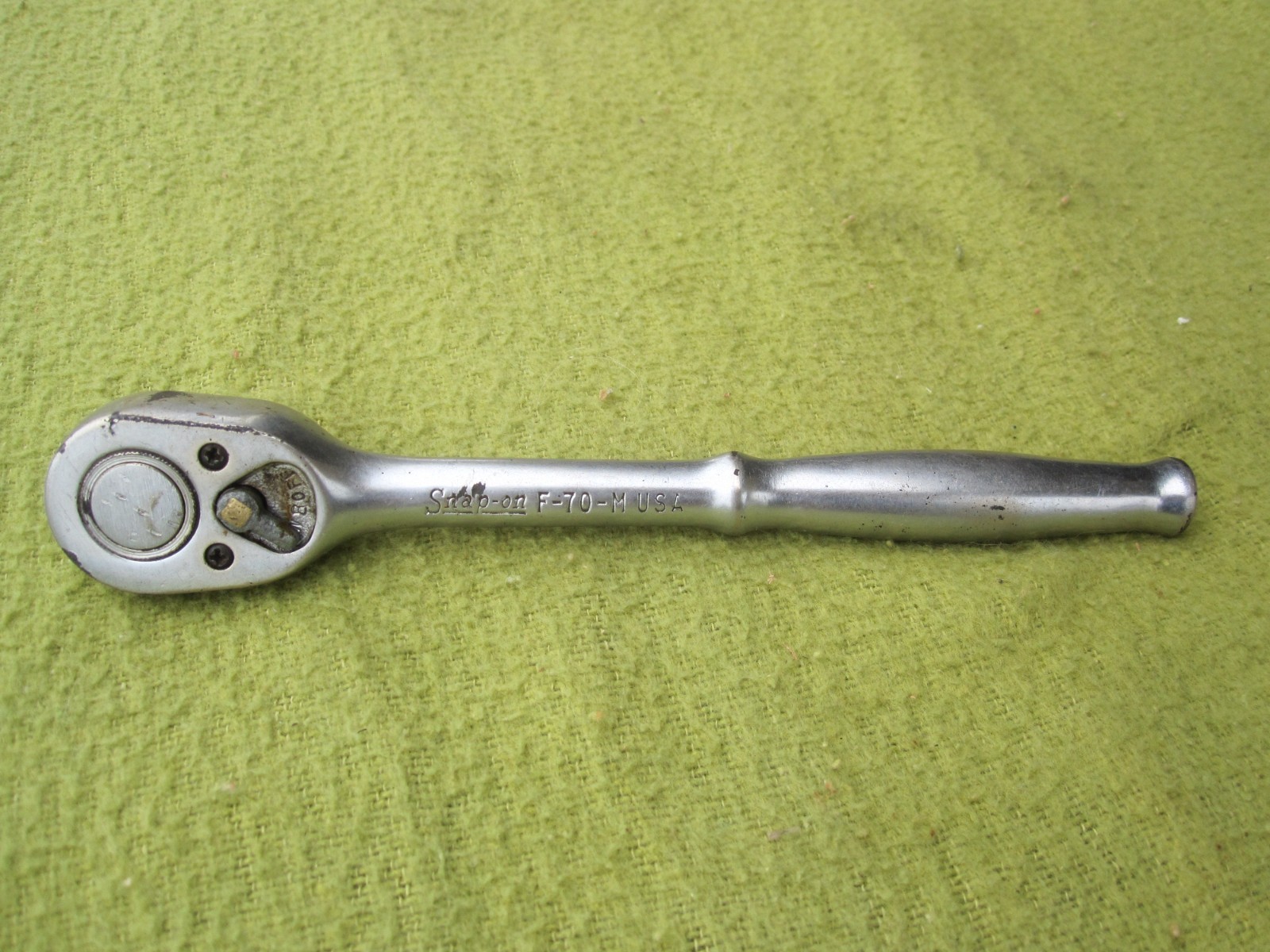 Snap On Vintage Standard 6-7/8″ Long 3/8″ Drive Ratchet USA F-70-M