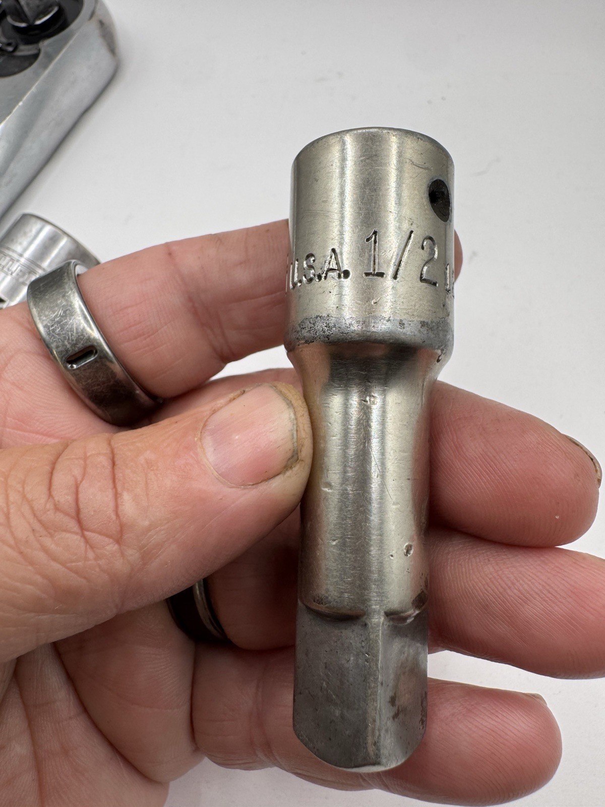 Vintage Allen USA 12800J 1/2” Ratchet 12828 1/2” to 1” Adapter 12805 Extension