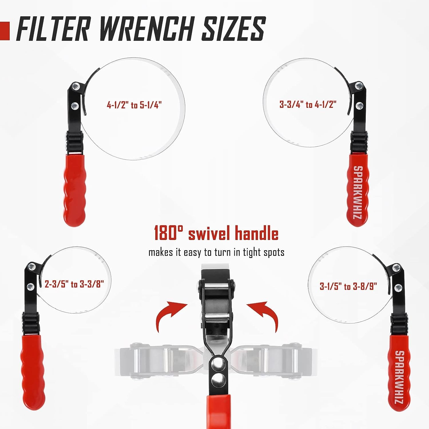 7pcs Swivel Oil Filter Wrenches & Pliers Removal Tool w/ 3-Jaw 2-3/4″ – 5-1/4″