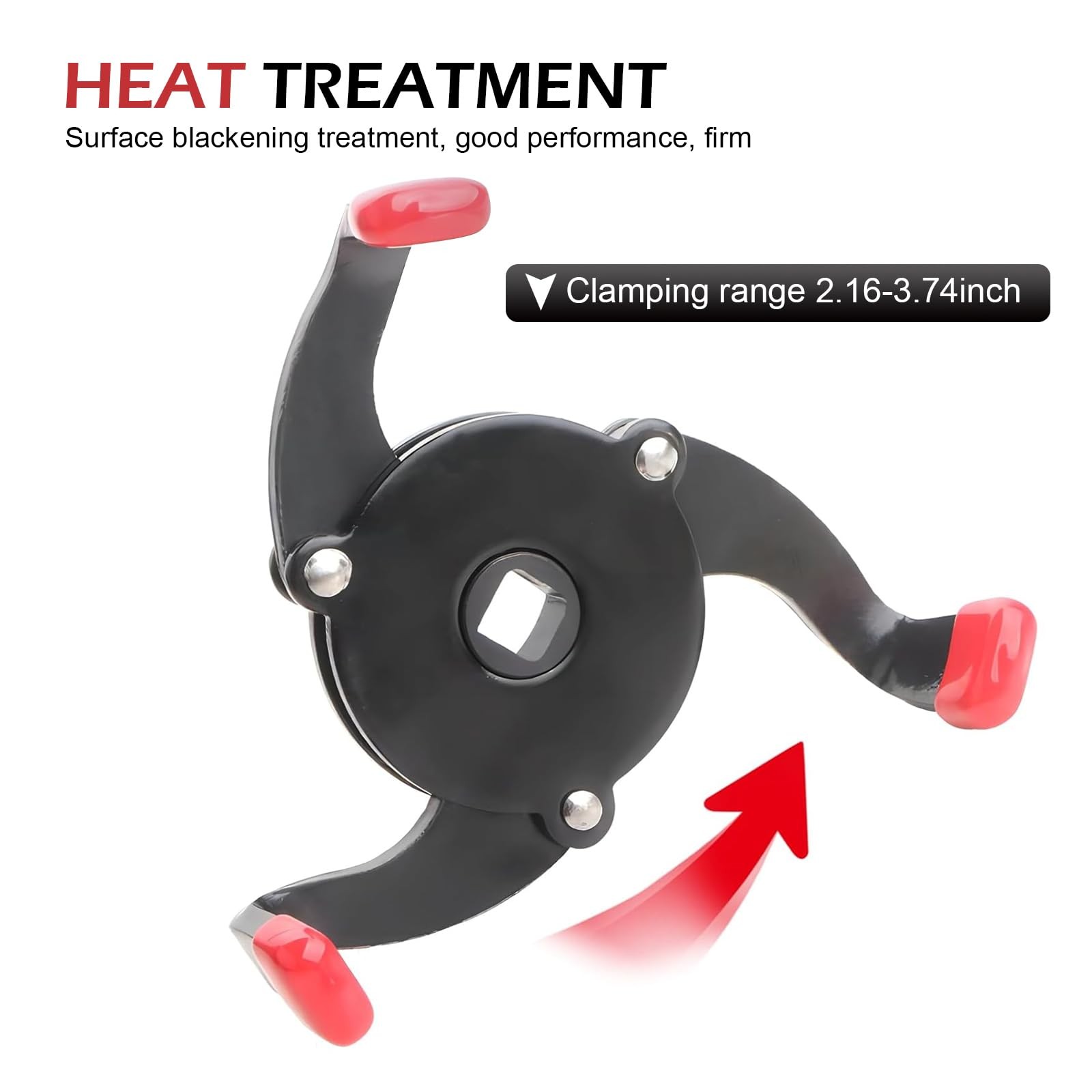 3/8 Inch 3Jaw Oil Filter Wrench Flat OneWay Adjustable Tool Black