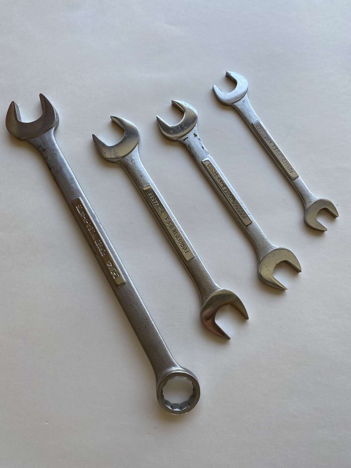 VINTAGE Craftsman USA 4 Pc SAE Comb. Wrench Set 1-1/14″ to 3/4″ V-44708 44586