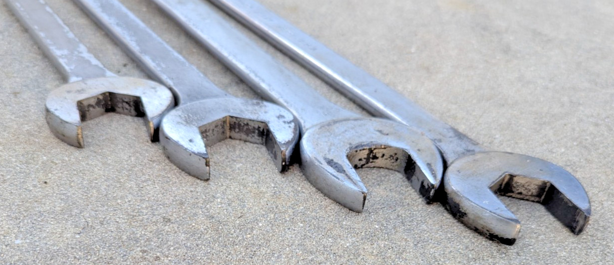 New Britain Combination Wrench SAE 1-5/18″ / 1-7/16″ / 1-3/8″ / 1-1/2″ Lot of 4