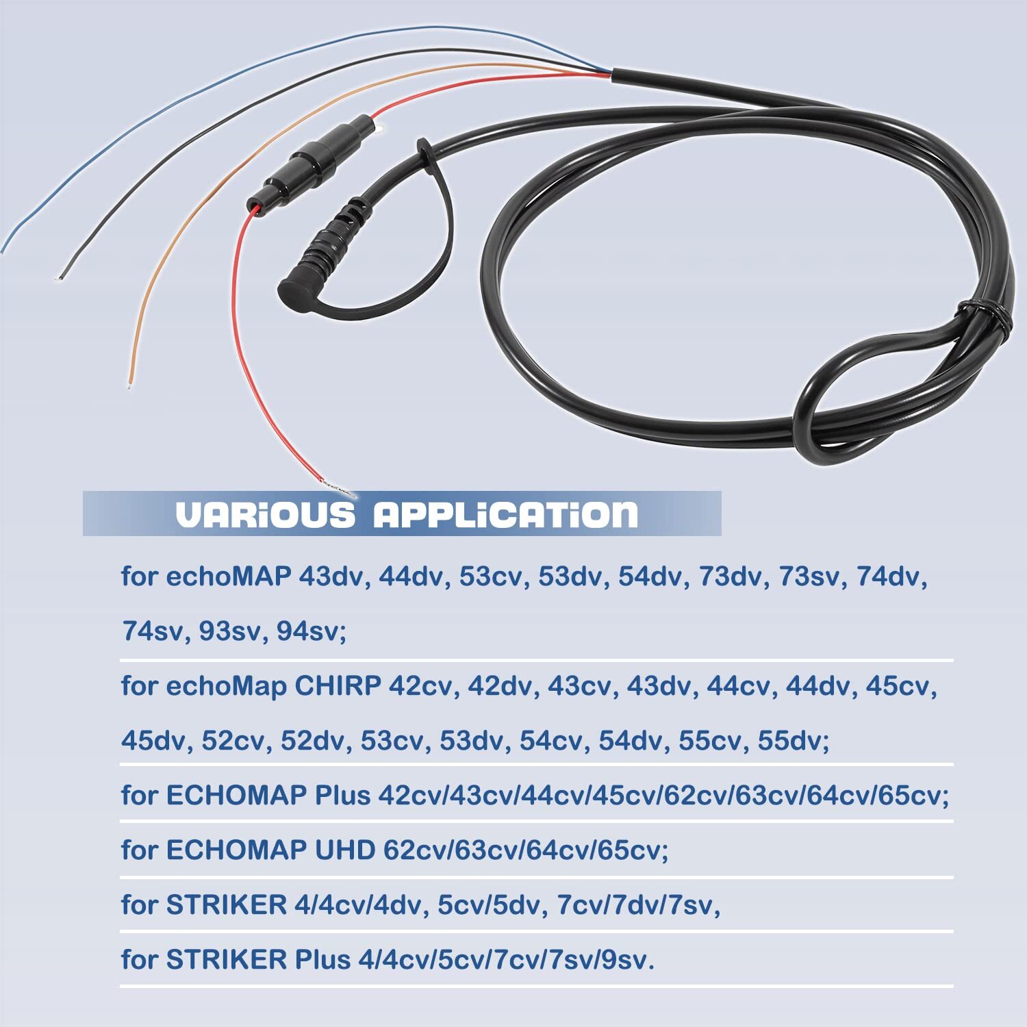 Power/Data Cable 4-Pin For Garmin Striker VIVID 4cv 5cv 7cv 7sv 9sv 010-12199-04