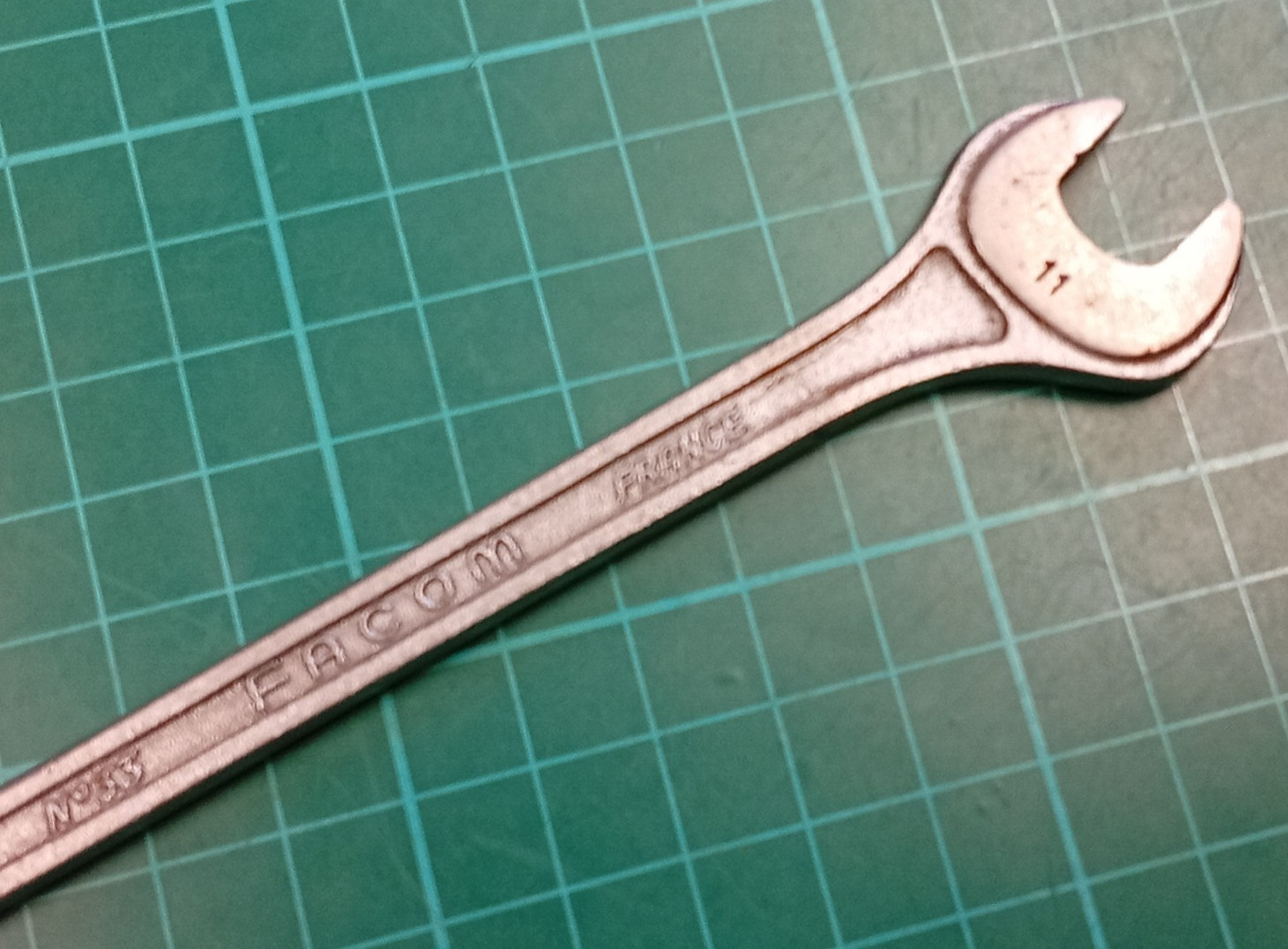 Facom No33, 9mm x 11mm, Vanachrome Scientific, Open Ended Spanner, France